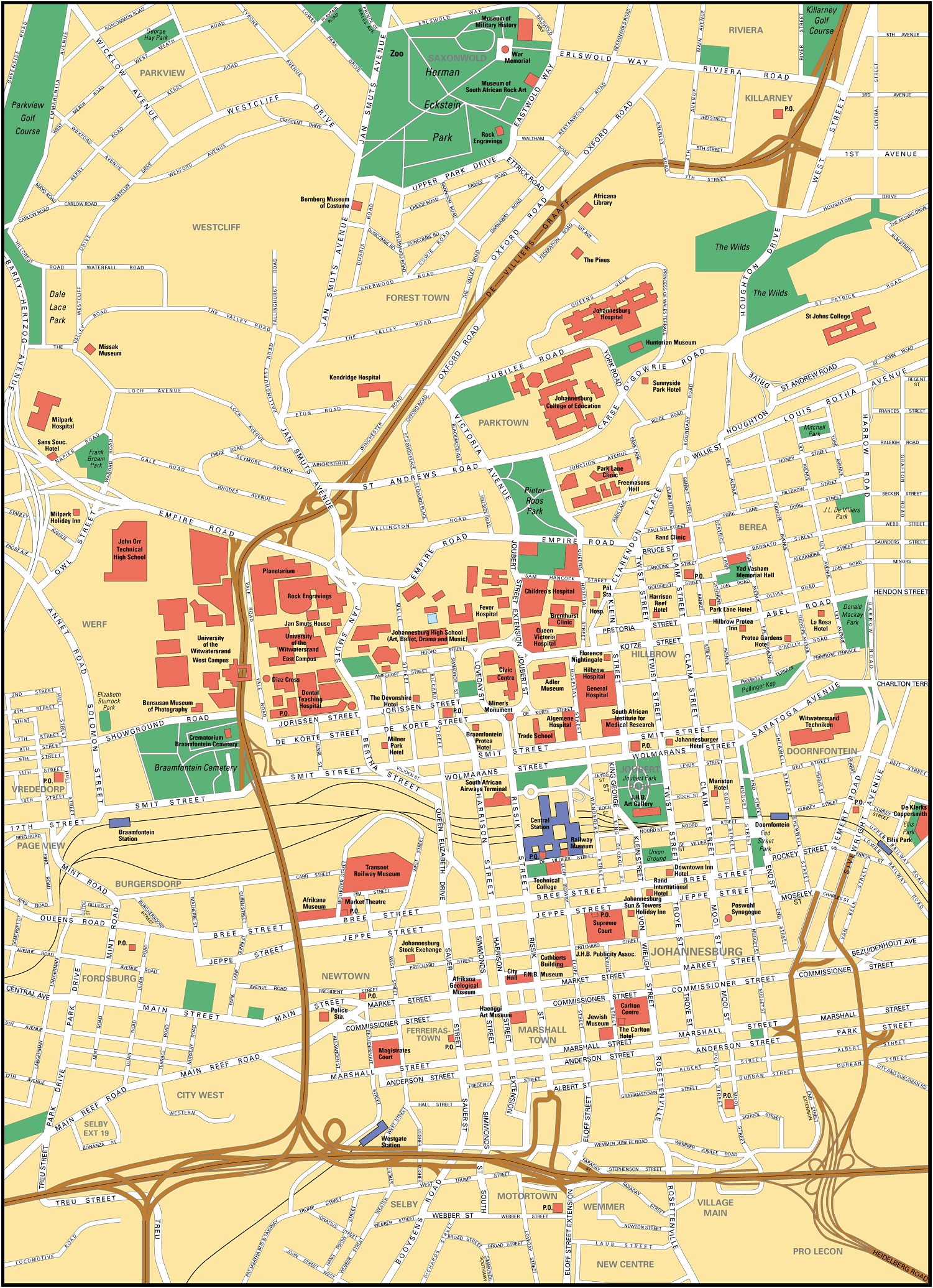 Map of Johannesburg Map of Johannesburg
