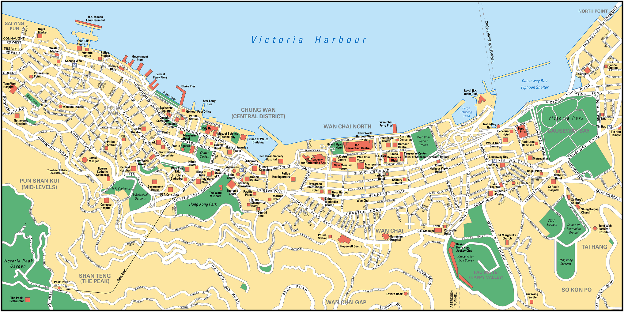 Mapa Hong Kong