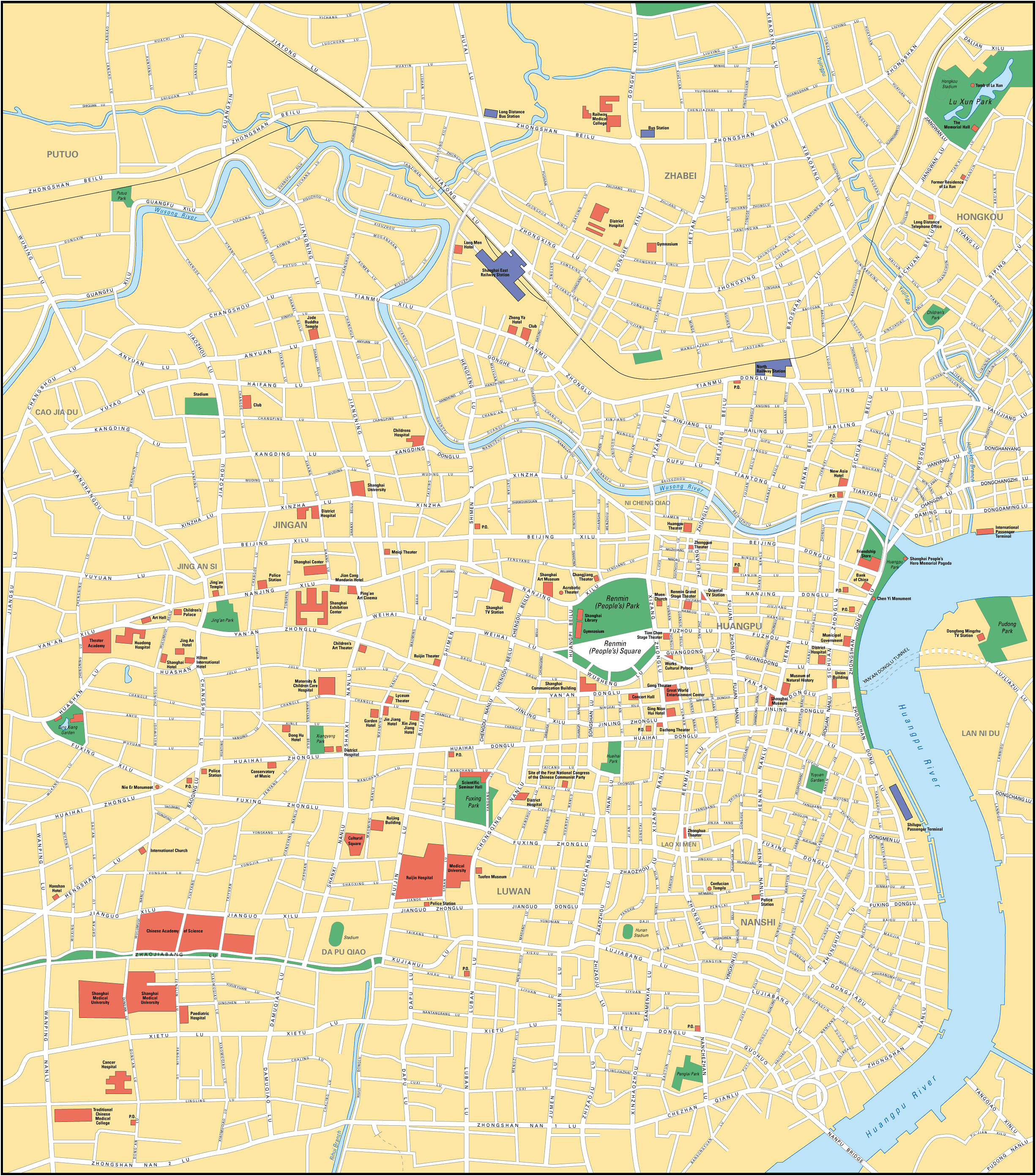 Карта Шанхай