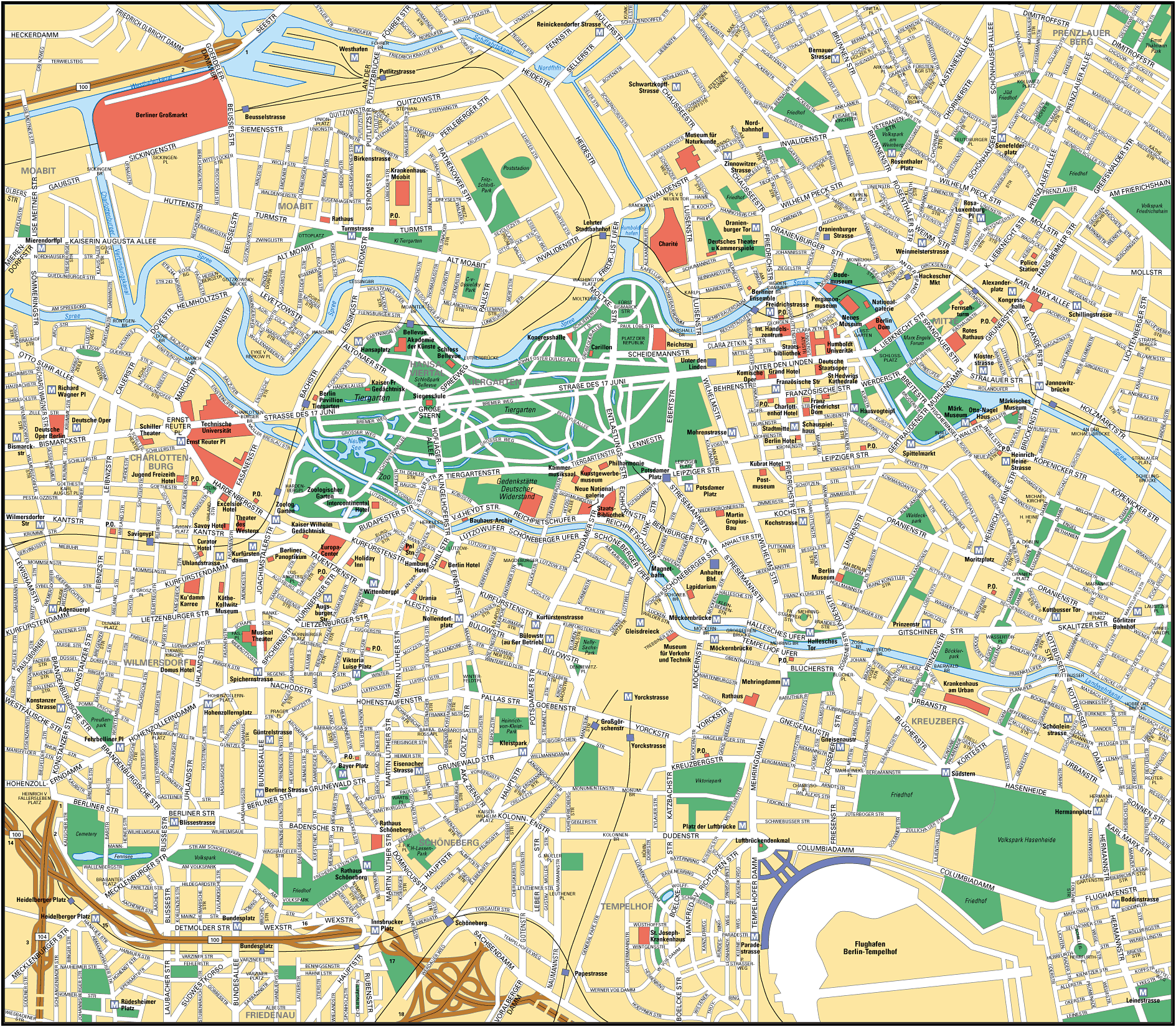 Mapa Berlín