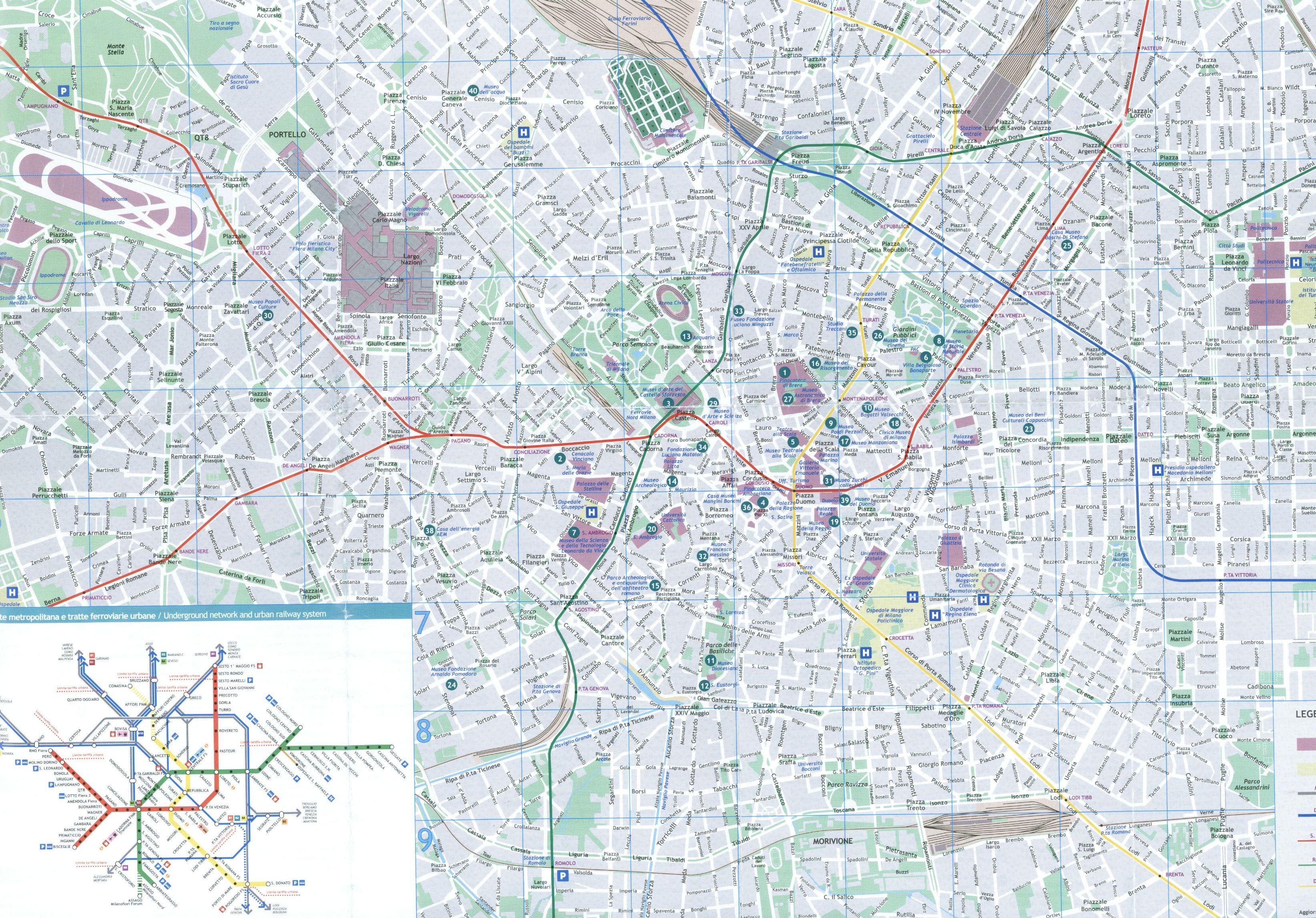 Stadtplan Mailand