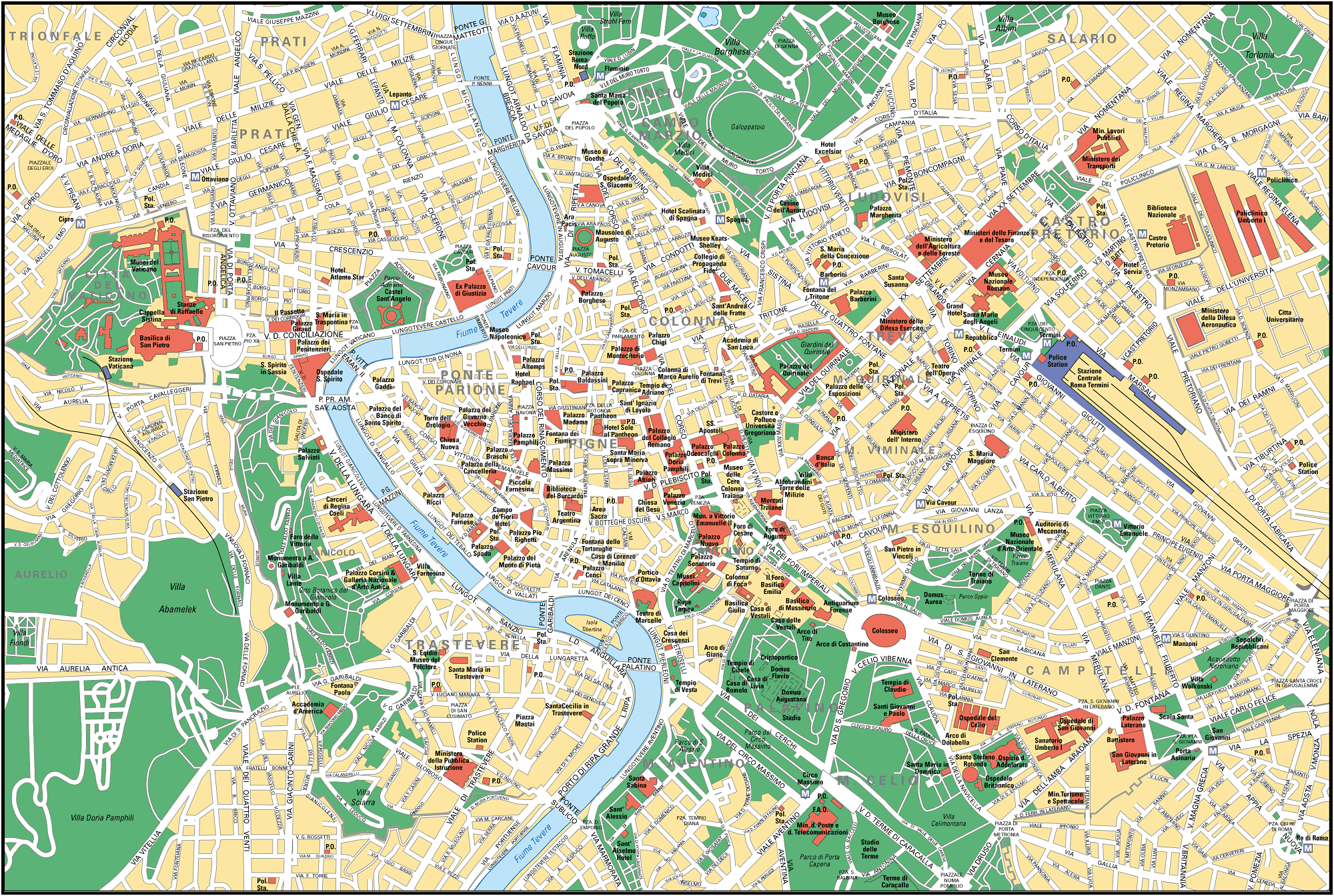 Map of Rome Map of Rome