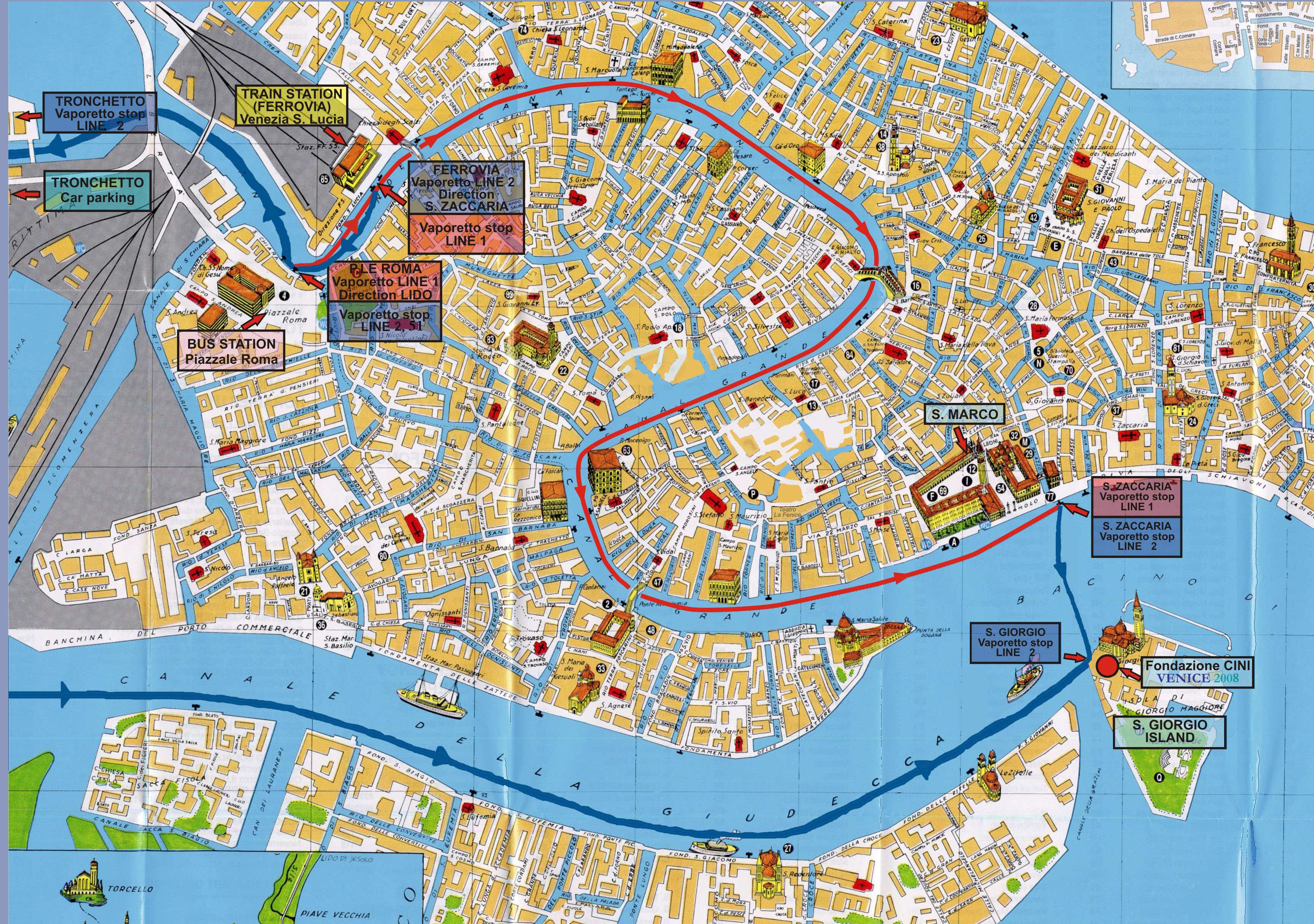 Mappa stradale Venezia
