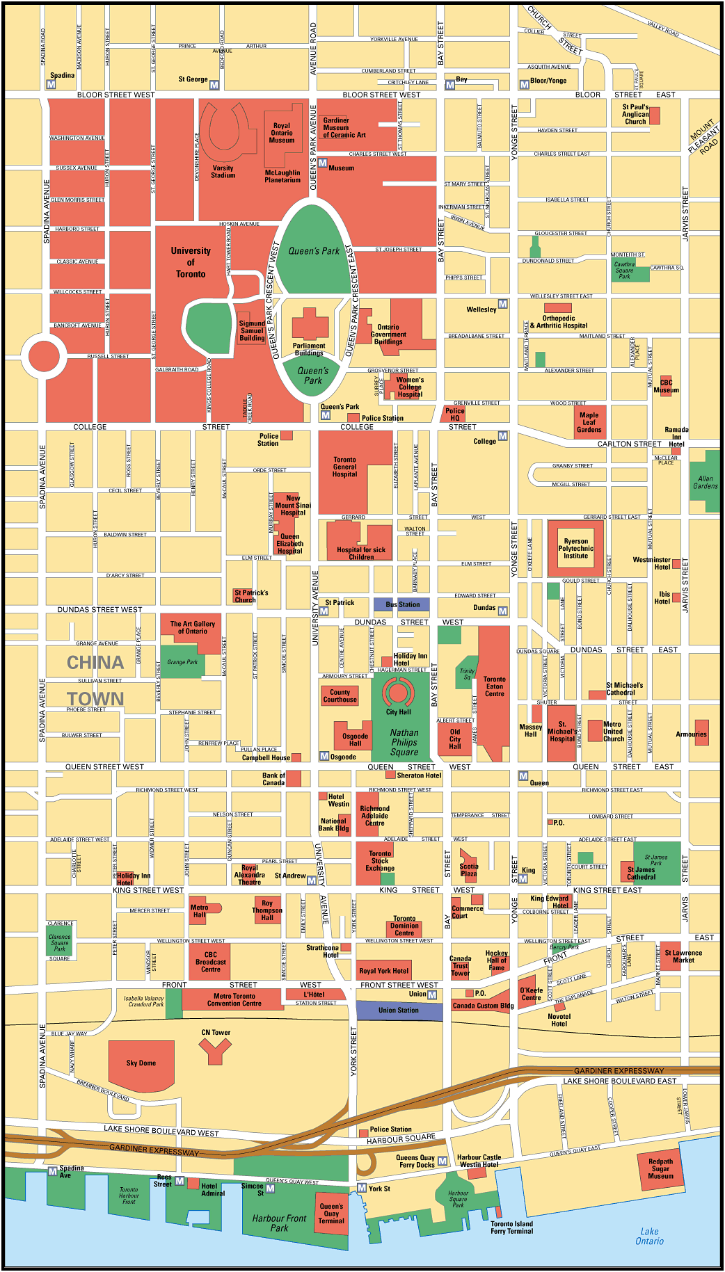 Mappa stradale Toronto