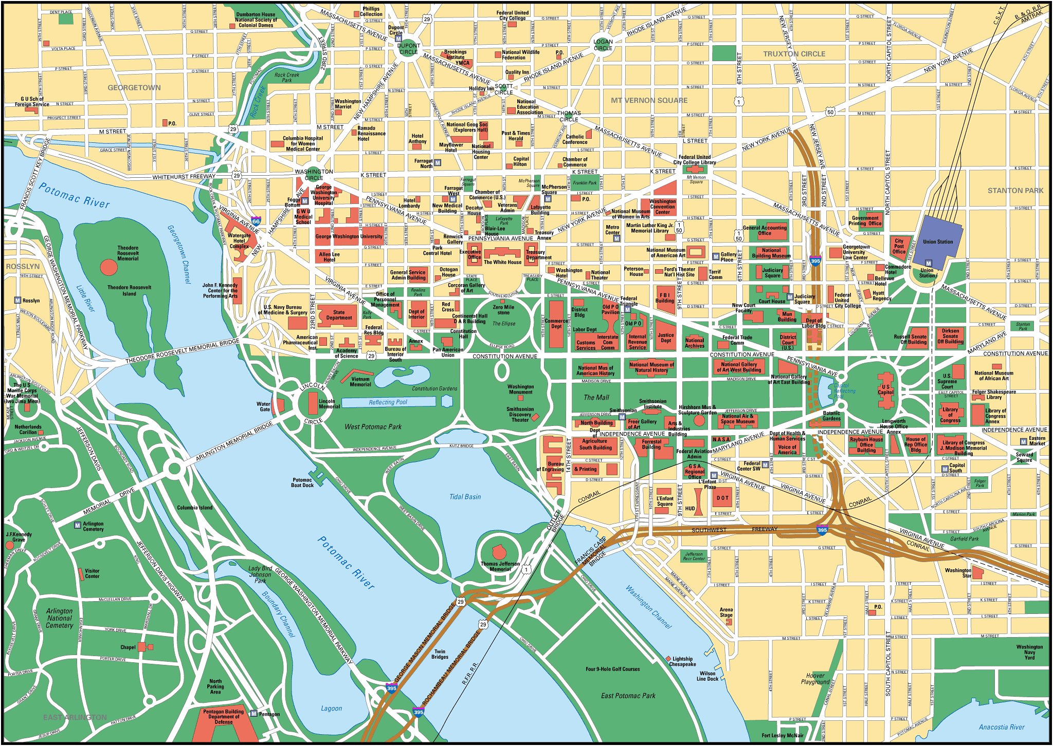 Mapa Washington