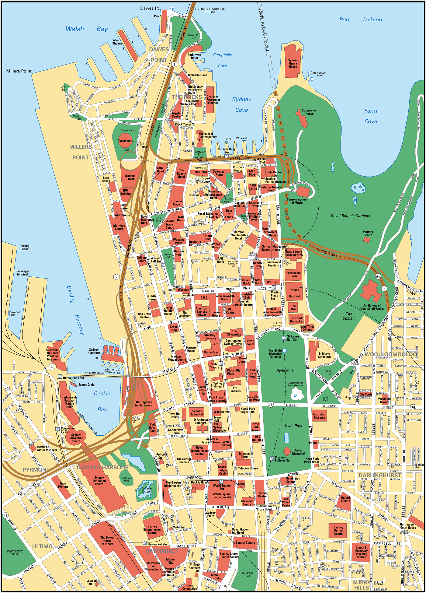 Plan de Sydney | Carte de Sydney