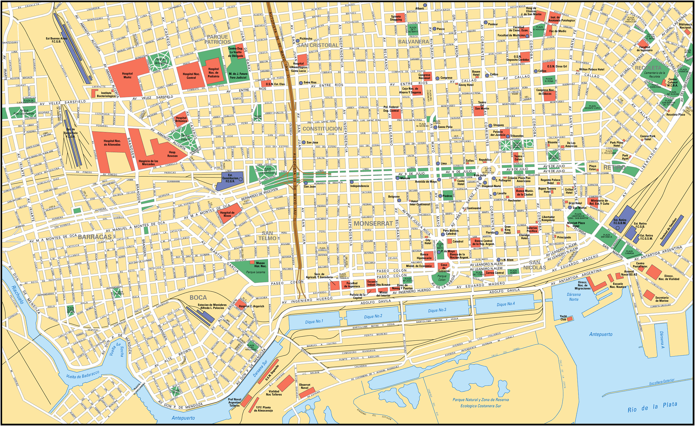 Plan de Buenos Aires | Carte de Buenos Aires