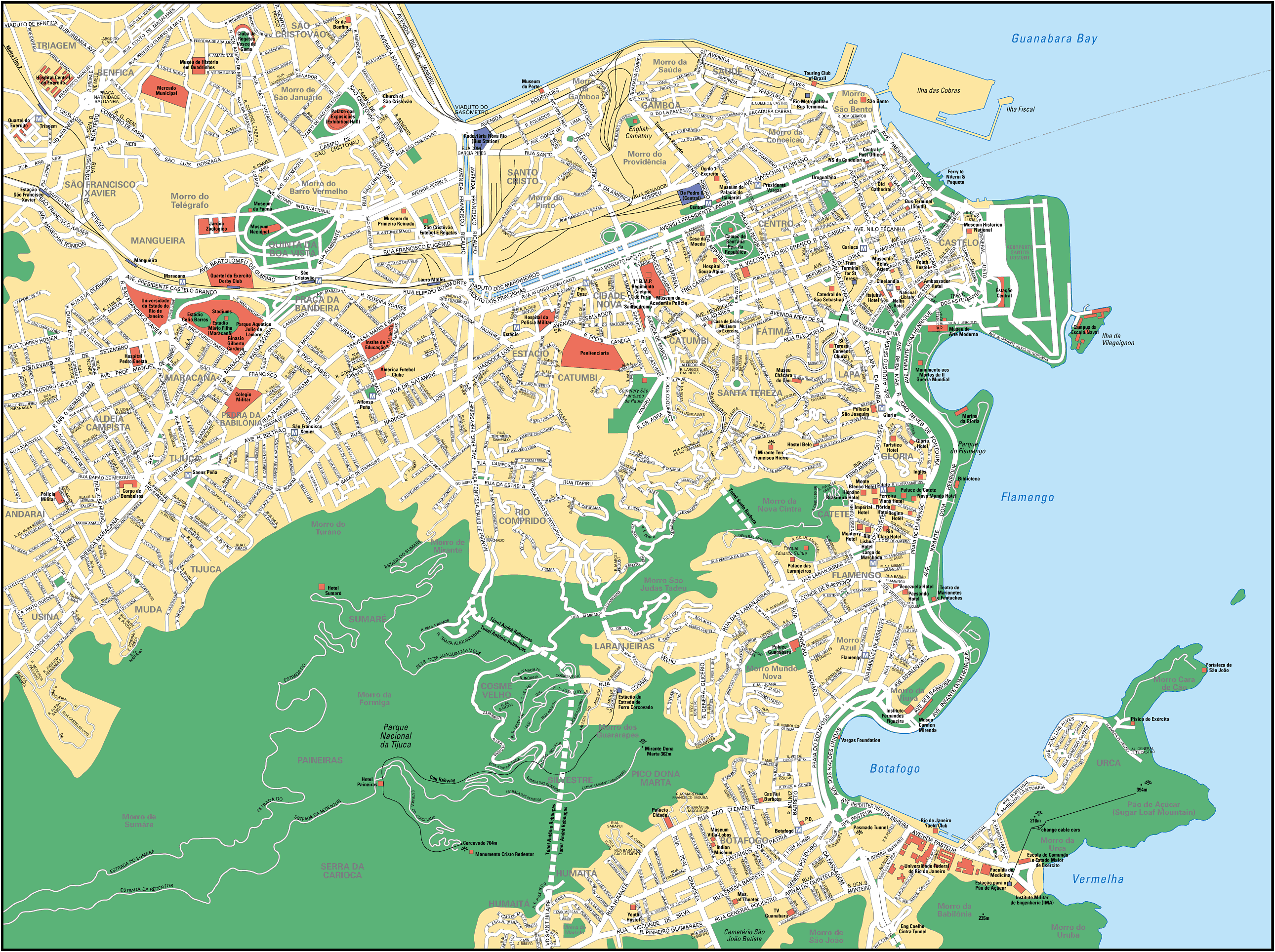 Plan de Rio de Janeiro | Carte de Rio de Janeiro